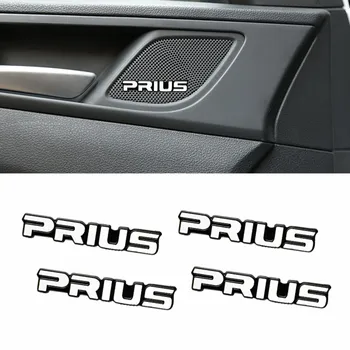 

4pcs car audio decorate 3D Aluminum Badge Emblem Sticker For Toyota Prius Accessories Car Styling