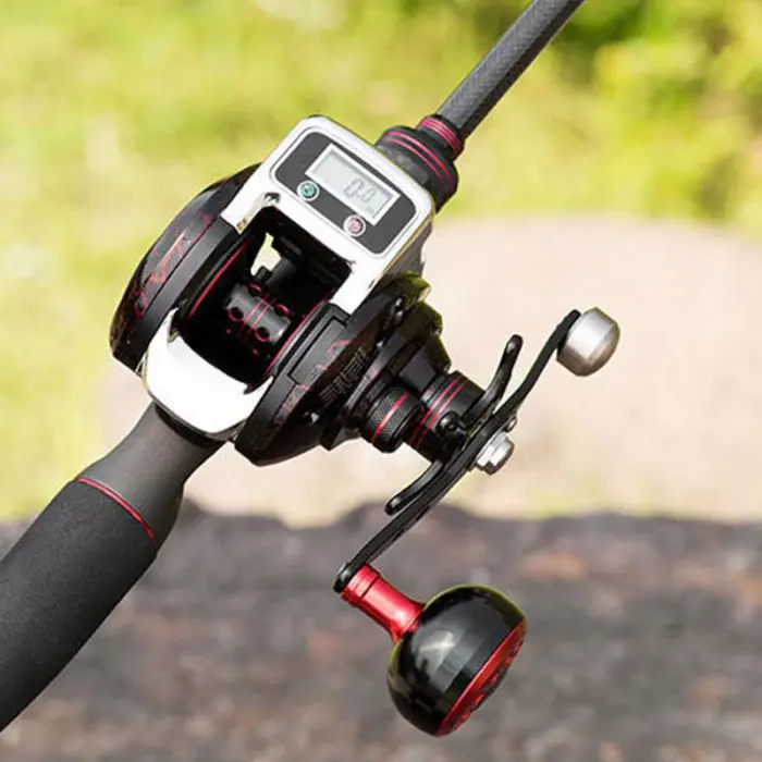 Carretel de Pesca Rotação Roda Peixe Display Digital Metal Suave Rolamento Acessórios Peças Edf88 8 Rotação carretel de pesca roda peixe display