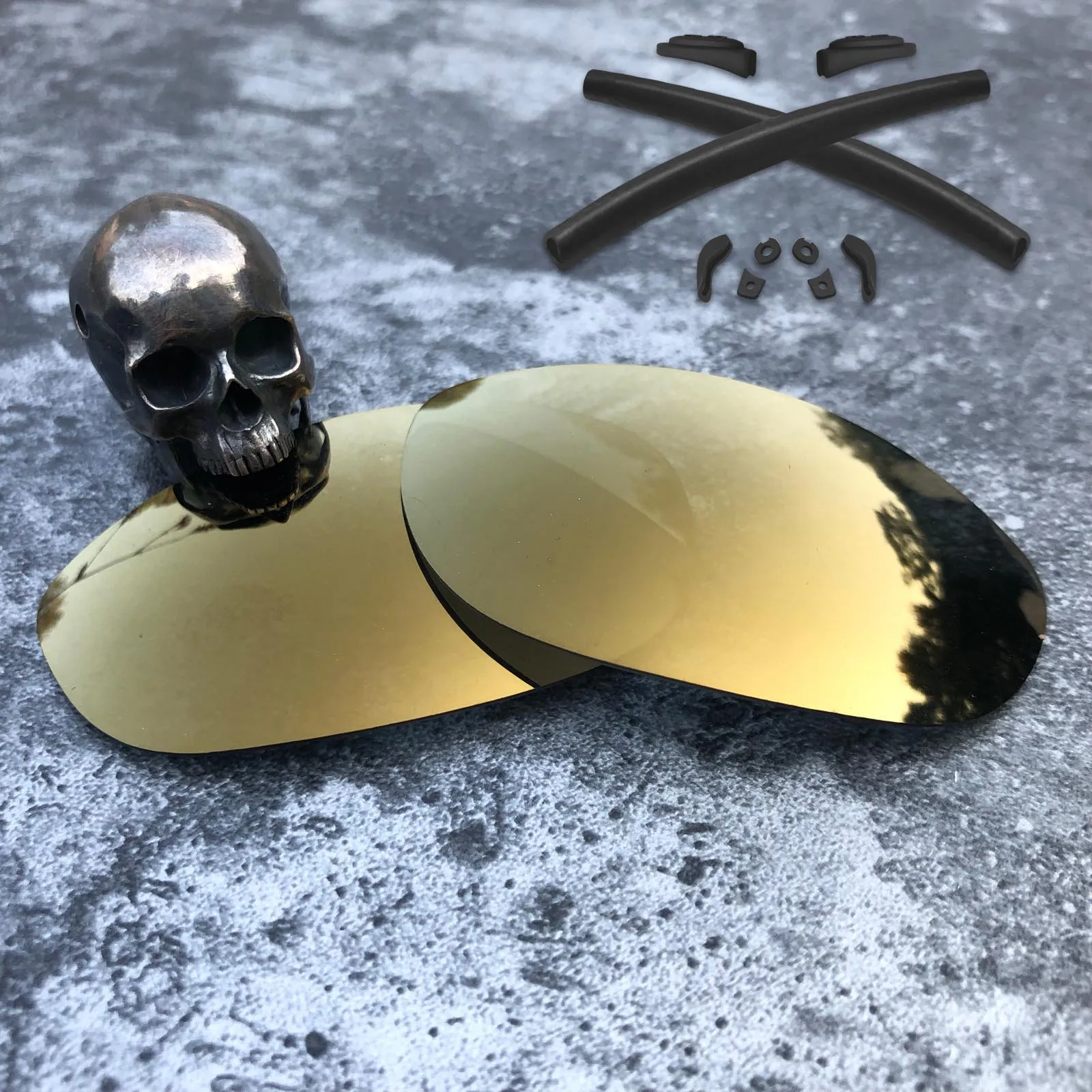 Bronze Golden-Kit Firtox истинные поляризованные улучшенные линзы и носки с ушками и носоупоры для солнцезащитных очков-солнцезащитных очков Окли Джульетта(только линзы)-несколько Opts - Цвет линз: Bronze Golden-Kit