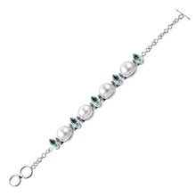 925 пробы серебряный браслет с жемчугом