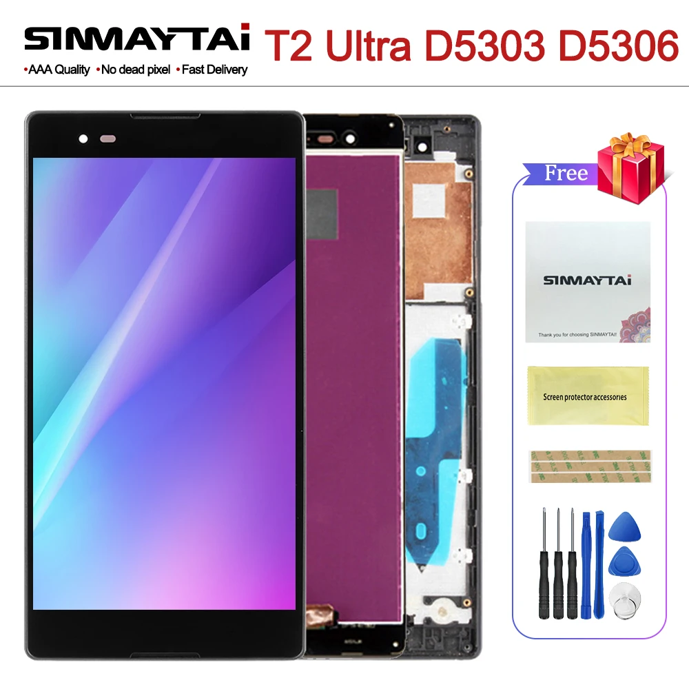 6 0 ''Оригинальный ЖК-экран для Sony Xperia T2 Ultra D5303 D5306 XM50h + дигитайзер Сенсорное