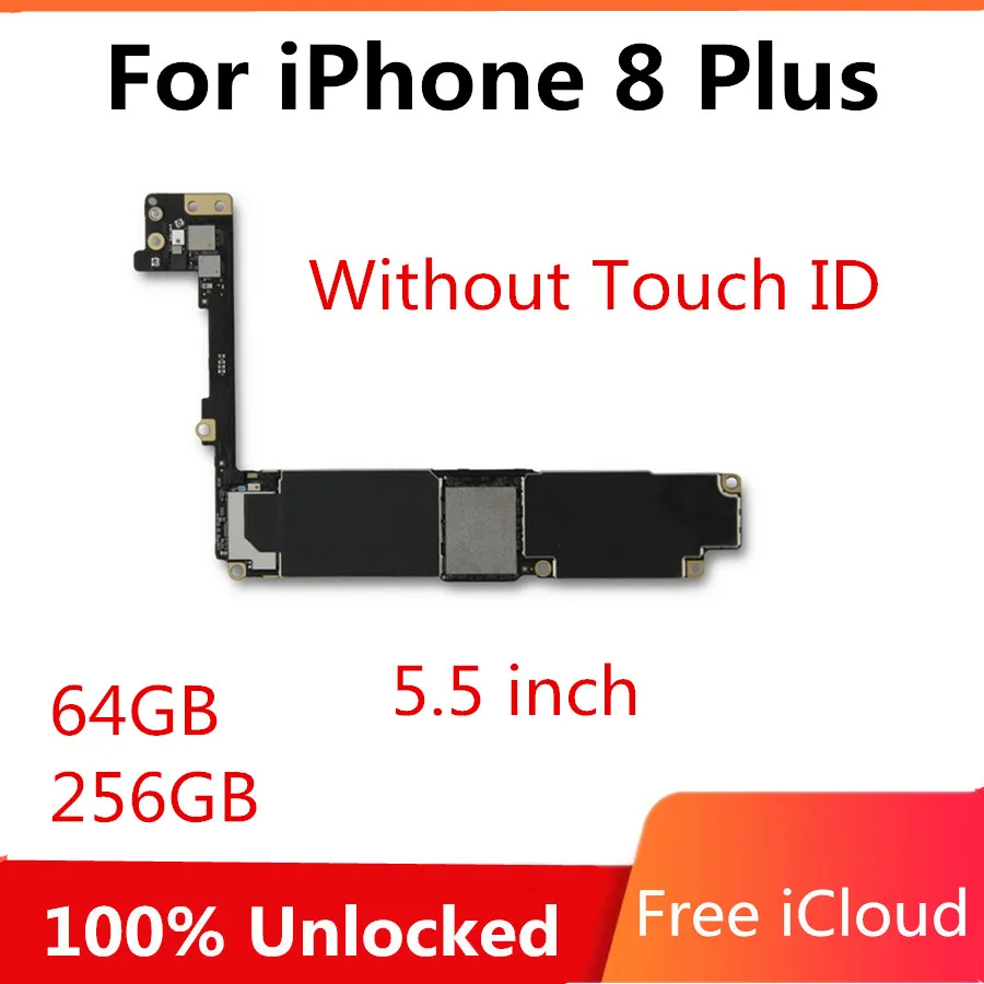 Оригинальная разблокированная материнская плата для iphone 8 Plus материнская плата для iphone 8 Plus 5,5 дюймов материнская плата с сенсорным ID 64 Гб 256 ГБ