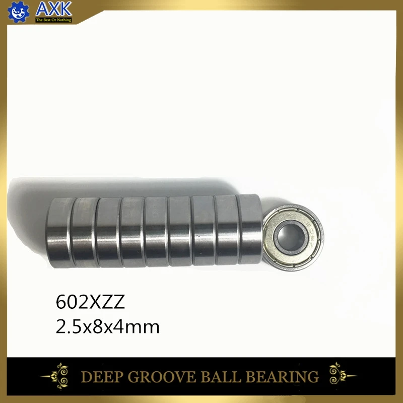 602XZZ ABEC-1 (10 шт.) 2,5x8x4 мм миниатюрный мяч подшипники 602X Z ZZ