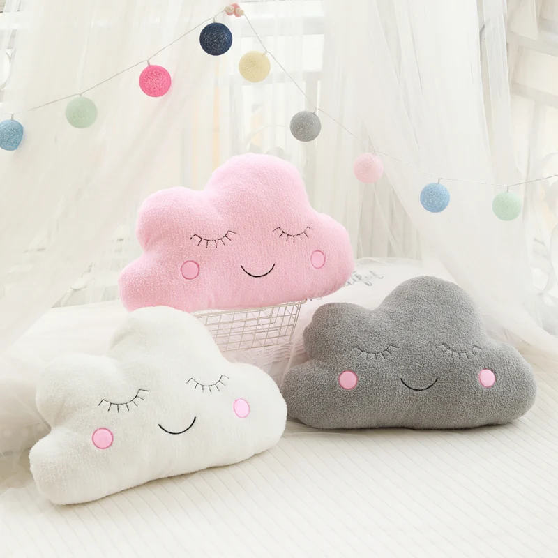 Stuffed Cloud Moon Star Raindrop Plush Pillow Soft Cushion Cloud Stuffed Plush Toys Pillow Gift 4