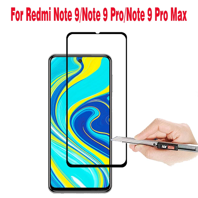 Закаленное стекло с полным покрытием для Xiaomi Redmi Note 9 Pro 2 шт. защитная пленка