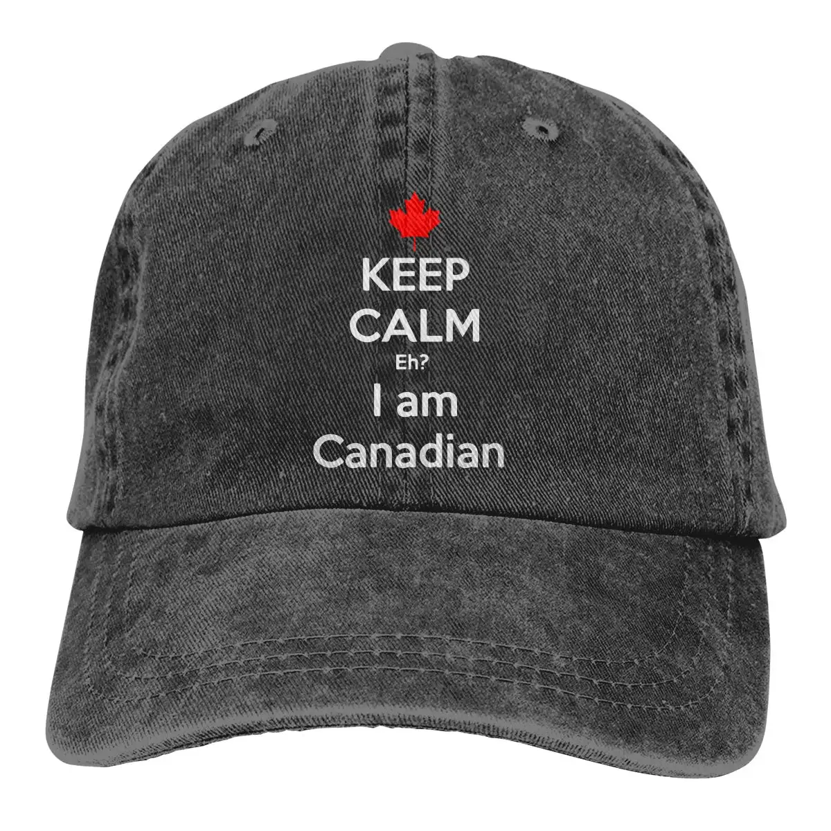 Регулируемая бейсболка Keep Calm I Am Canadian для мужчин и женщин, джинсовая кепка Jeanet Dad