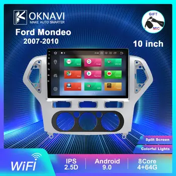 

OKNAVI 2 Din 10'' OKNAVI Android 9.0 2 Din MT Radio For Ford Mondeo 2007-2010 Car Multimedia GPS 8 Core ROM 64G Radio With MiC