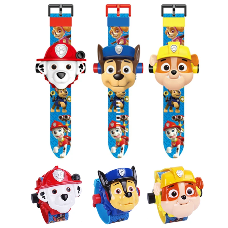 Paw patrol dog watch chase marshall мультяшный персонаж Щенячий патруль экшн-фигурка проекционные часы pratulha canina оригинальные часы