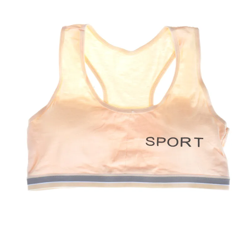 Teenage Girl Training Bra With Chest Pad Adolescente Sports Bra Tops For Teens 8-14 Years Cotton Bra For Girls Underwea
