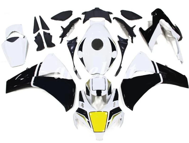 ABS инъекции мотоцикл обтекатели комплект Подходит для Honda CBR1000RR 2008 2009 2010 2011 1000RR 08 09 10 11 кузов комплект orange красный - Цвет: black white