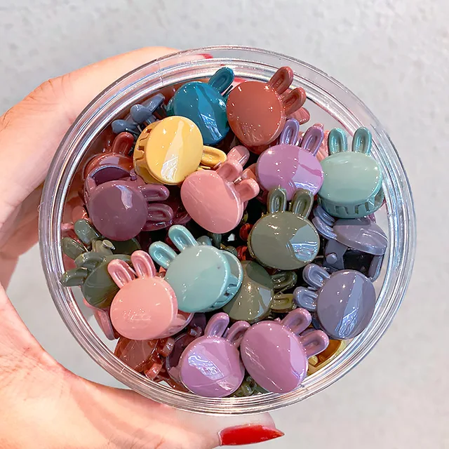 Ruoshui 50pcs Children Cartoon Hair Claws Girls Lovely Hairpins Hair Crab Baby Hair Accessories Hair Clips Headwear Barrettes style 30