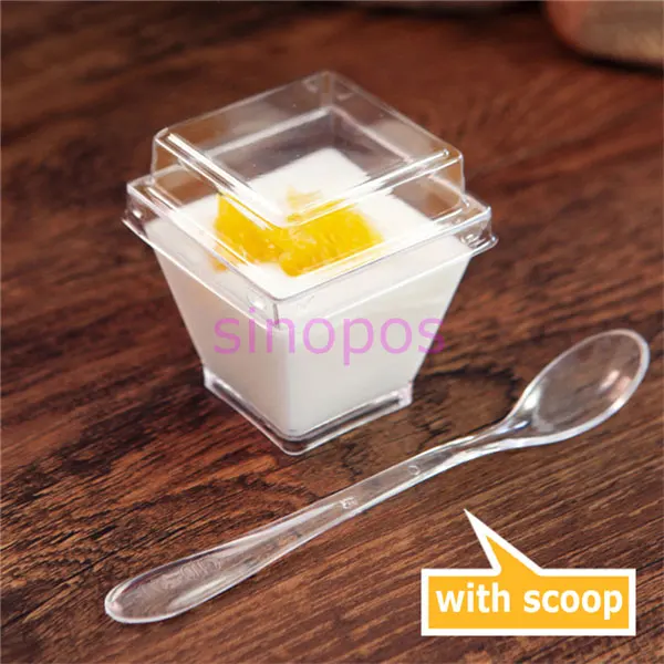 Прозрачная пластиковая мини-чашка для Мусса 60 мл лоток пудинга в форме лестницы