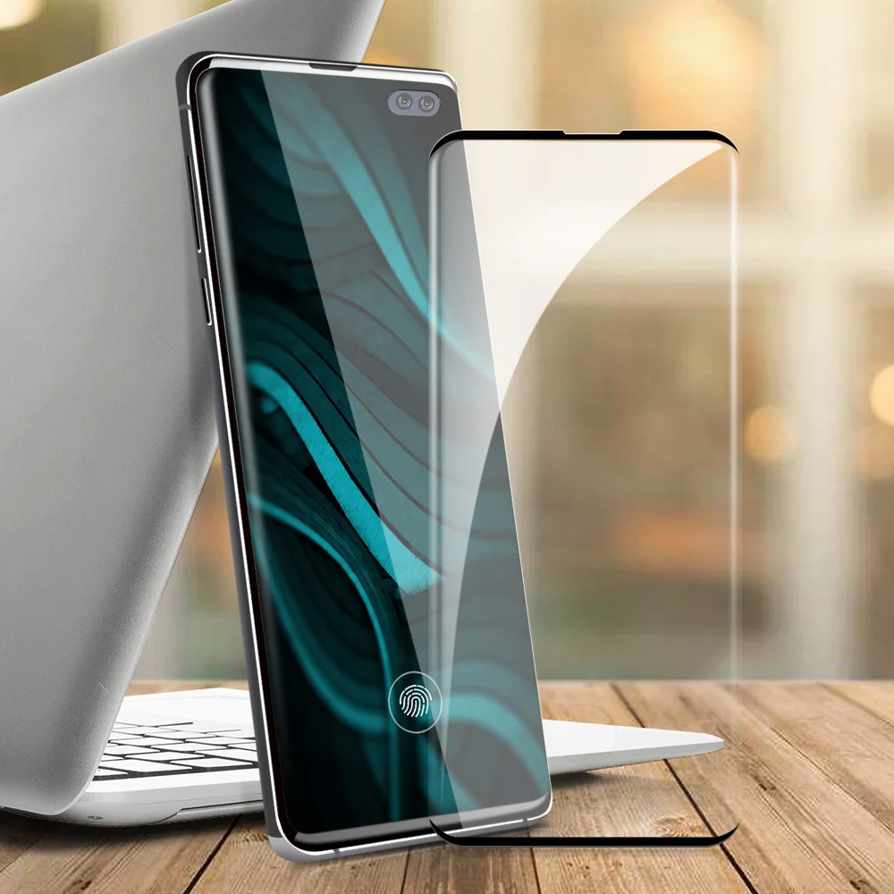 

MUSTTRUE Tempered Glass for Samsung S10 Screen Protector for Samsung s10 plus s10e s10 e s 10 Full Curved Protective Glass