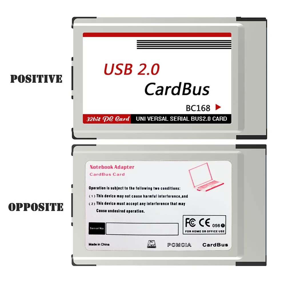 Ноутбук PCMCIA к USB 2,0 CardBus конвертер 2 портами плата PCI Express Card Adapter