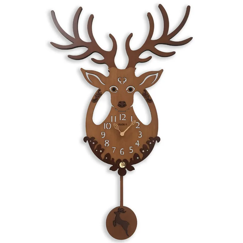 Настенные часы с изображением головы оленя 20 дюймов|Настенные часы| |