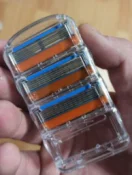 Gillette Fusion-cuchilla de afeitar de acero inoxidable para hombre, 5 capas, para el cuidado facial, 4 unidades