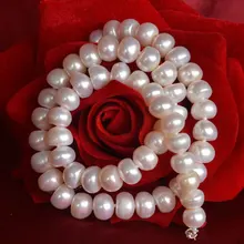 [ZHIXI] ожерелье из натурального пресноводного жемчуга, хорошее ювелирное изделие, длинное ожерелье для женщин, 3 цвета, вечерние, свадебный подарок [X225]