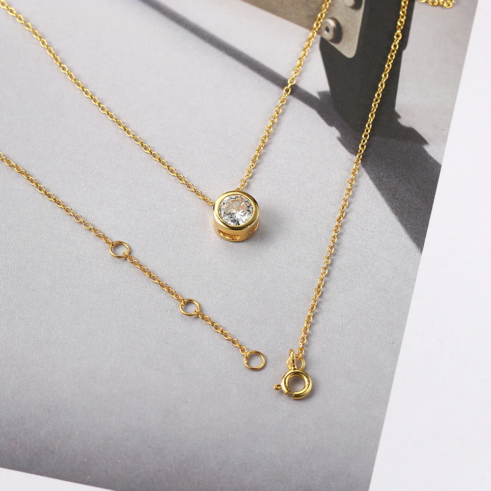 Statement Necklace Pendant for Women Collar 925 Silver Color Zircon Choker Chain Pendant Necklaces Jewelry Birthday Party Gifts