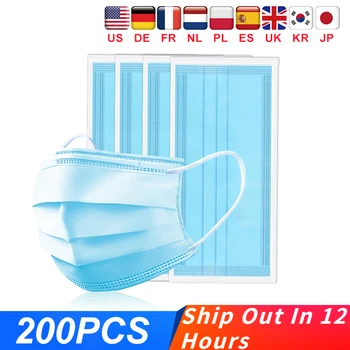 

Disposable Medical Mouth Masks 3-layer Anti-Dust Mascarillas Non Woven Meltblown Cloth Masks Elastic Ear Loop Face Mask