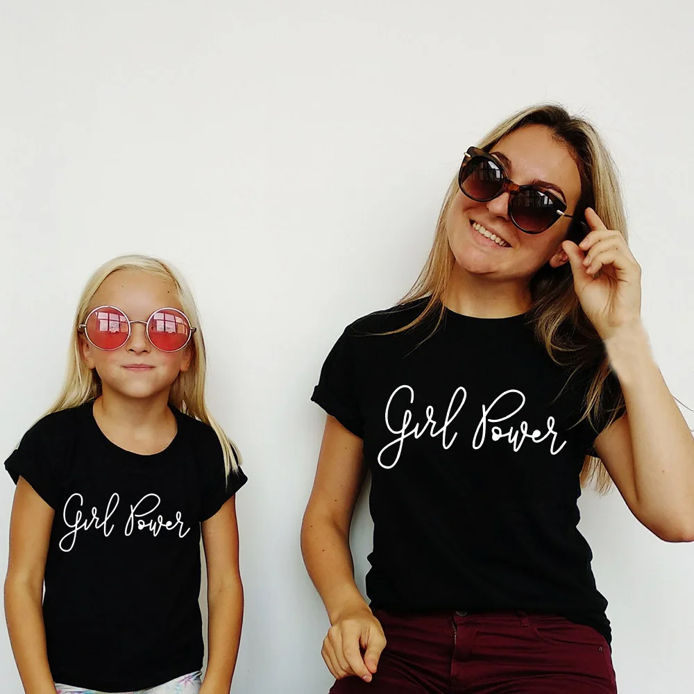 Ropa de mamá y yo para niña, camisetas a juego para madre e hija, camiseta de verano, camisetas de día para mujer, 1 ud.