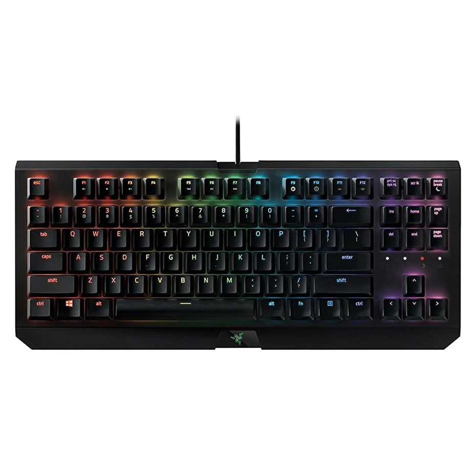 Проводная Механическая игровая клавиатура razer BlackWidow X Tournament Edition Chroma, 87 клавиш, зеленый переключатель, RGB подсветка клавиатуры