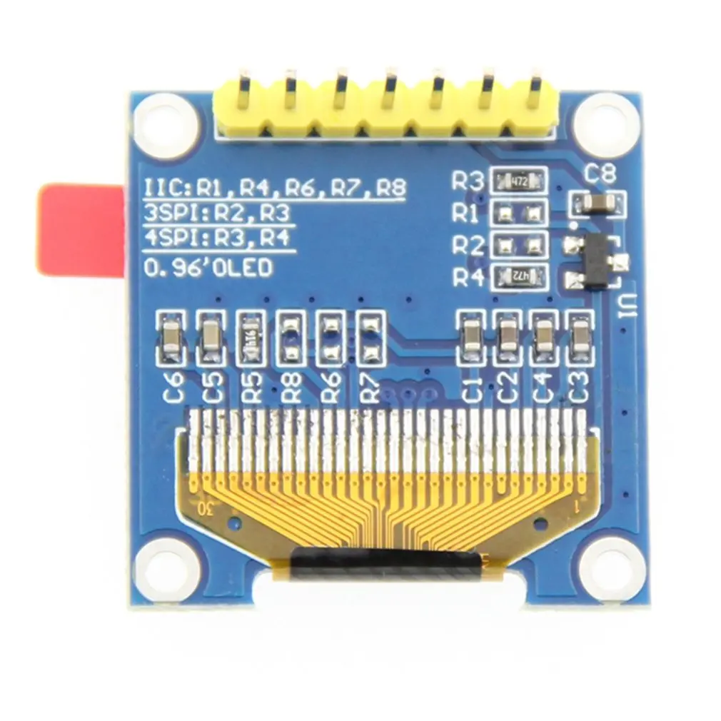 0,96 дюймов IIC Серийный белый/синий OLED дисплей модуль 128X64 IEC SSD1306 12864 плата с ЖК-экраном GND VCC SCL SDA 0,9" для Arduino