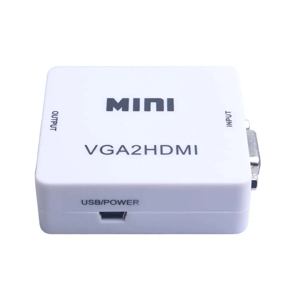 Elistooop 1080P мини преобразователь из VGA в HDMI адаптер аудио VGA2HDMI видео коробка адаптер для ноутбука ПК HDTV проектор