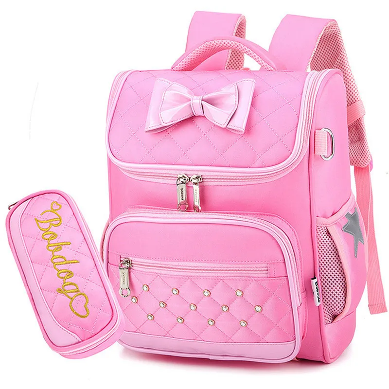 pink big Детские школьные сумки, детские рюкзаки для девочек, водонепроницаемый рюкзак для начальной школы, Mochila, рюкзак, большой и маленький размер, Mochila - Цвет: pink big