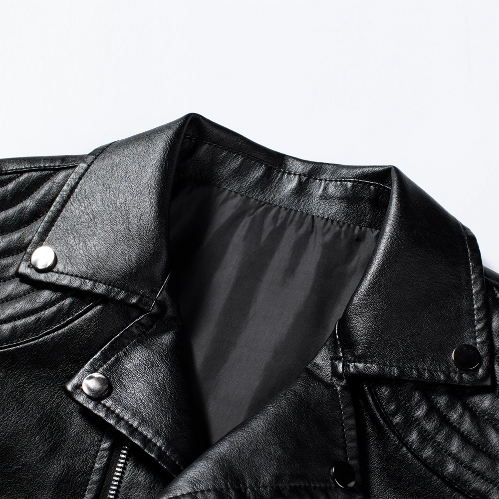 7XL мужская мотоциклетная винтажная повседневная кожаная куртка в стиле рок-н-ролл, Мужская Осенняя дизайнерская байкерская куртка с заклепками и карманами, мужские Куртки из искусственной кожи