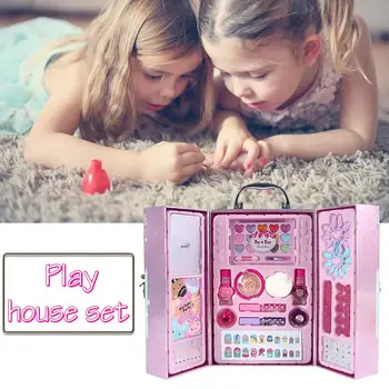 

Baby Girls Cosmetic Toy Set Children Makeup Toy Girls Pretend Playing Cosmetics Set For Girls Birthday Gift Play House Toy