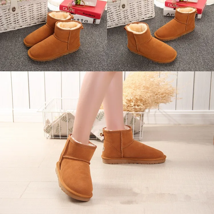 Big Size 35-45 Australia Original Brand Women Snow Boots Warm Short Boys Men Boots Winter Shoes Men Ankle Boots Waterproof Kids