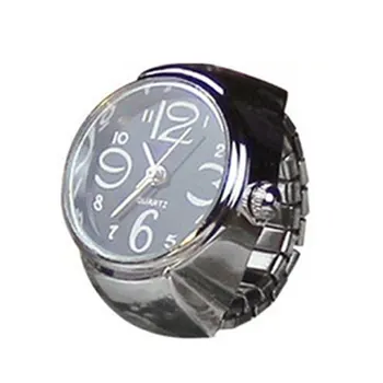 

Popular Dial Quartz Analog Watch Creative Steel Cool Elastic Quartz Finger Ring Watch couple watch finger watch