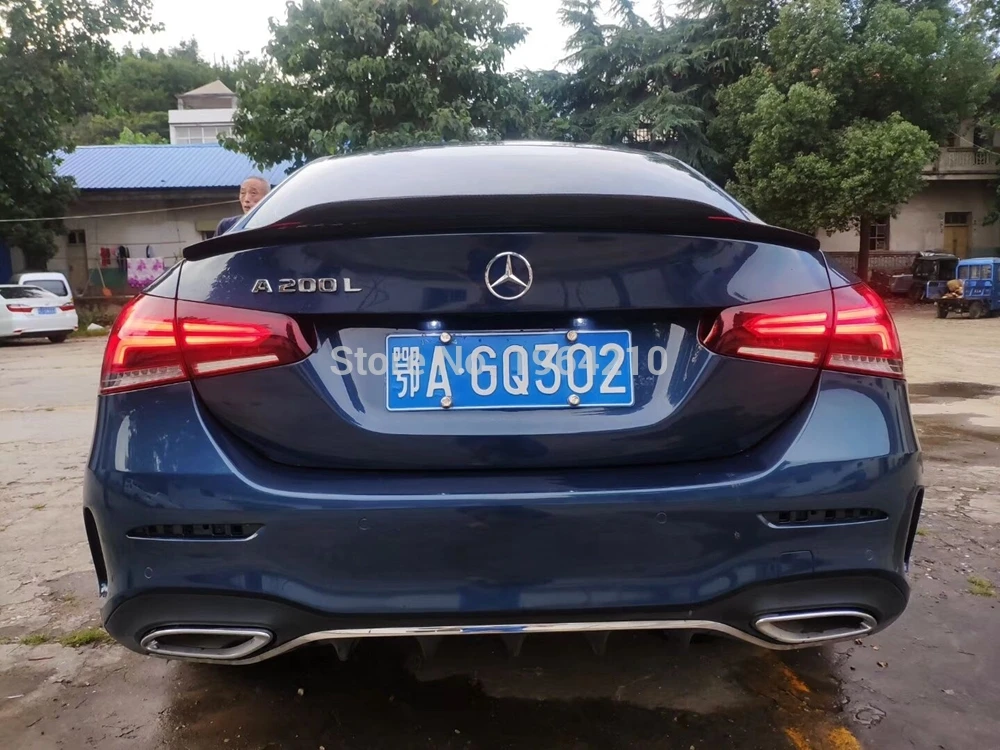 Для Mercedes W177 седан для Benz A200 A220 A250+ 4 двери PSM Стиль углеродного волокна задний багажник спойлер хвост загрузки губ крыла