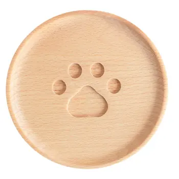 

Creative bear paw coaster mug mugs tea cup coffee cup insulation pad beech solid wood coaster anti-scalding pad