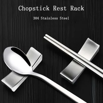

Practical Stainless Steel Polishing Chopsticks Holder Rack Metal Reusable Knife Spoon Kitchen Tableware Accessories