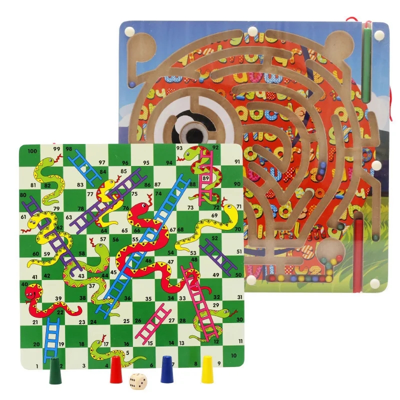 

Children'S Educational Wooden Toys-in-Magnetic Maze Combination Child City Toy Customizable
