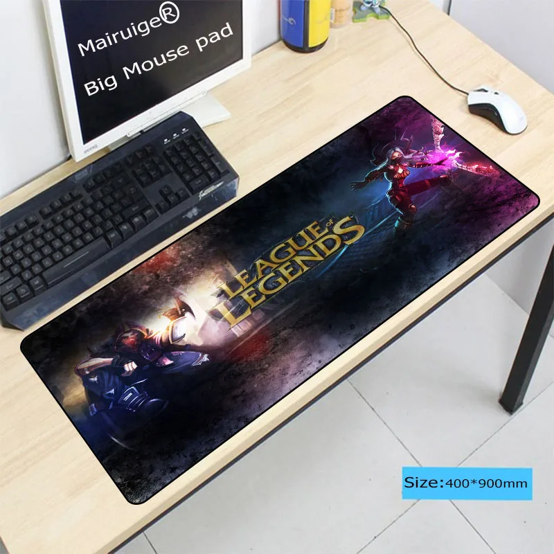 400X900X2MM League of legends Мышь коврик с обработанным краем коврик для мышь Notbook компьютер Мышь 90x40 см игровой коврик Мышь для CSGO геймер - Цвет: 400X900X2MM