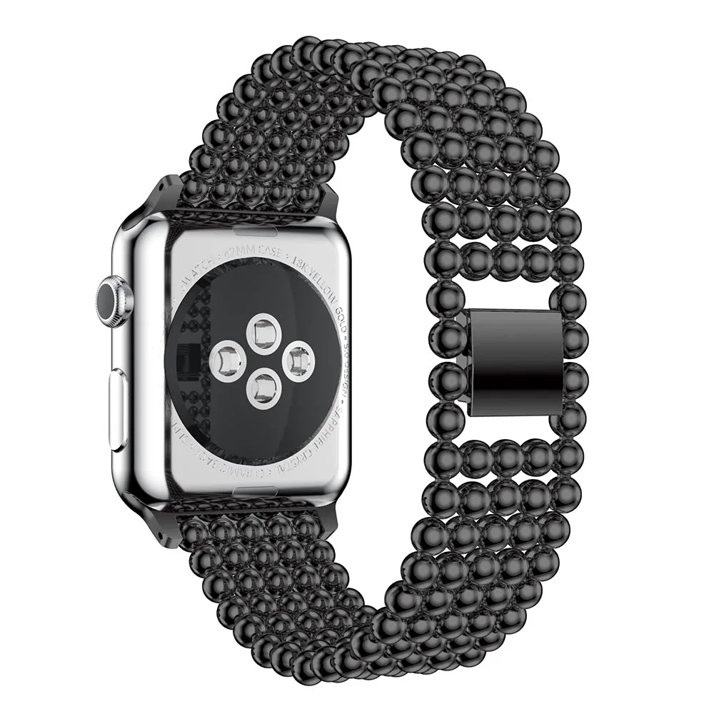 Роскошные Нержавеющая сталь сопутствующий браслет, ремешок для наручных часов Apple Watch, 38, 40, 42, 44 мм металлический ремешок для наручных часов iWatch, 4/3/2/1 ремешок на запястье