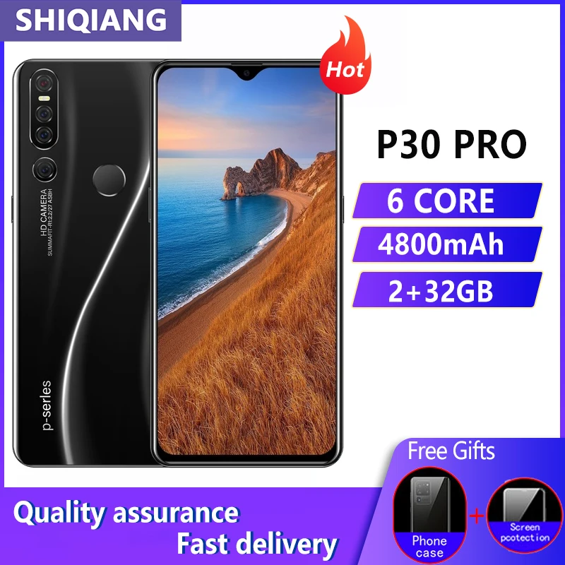 SOYES P30 Pro Mobile Phone Android 6.3 inch screen Face&Fingerprint Unlock cell phone 2gb ram 32gb rom 2 Sim Card Smartphones