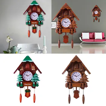 

Vintage Cuckoo Wall Clock, Intelligent Tell Time Alarm Clock Decorative Clock for Living Room /Bedroom