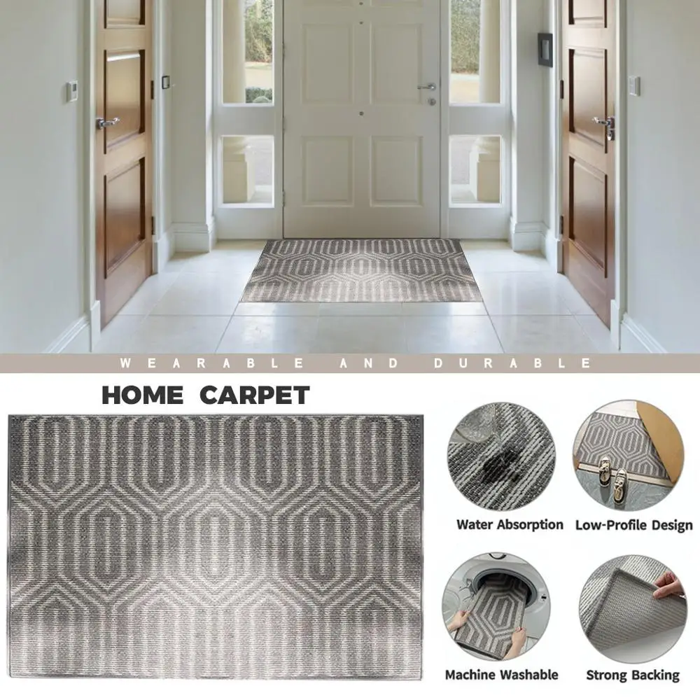 Indoor Door Mat Non-Slip Dust Suction Entrance Carpet Floor 80x50cm antideslizante alfombra W@ | Дом и сад