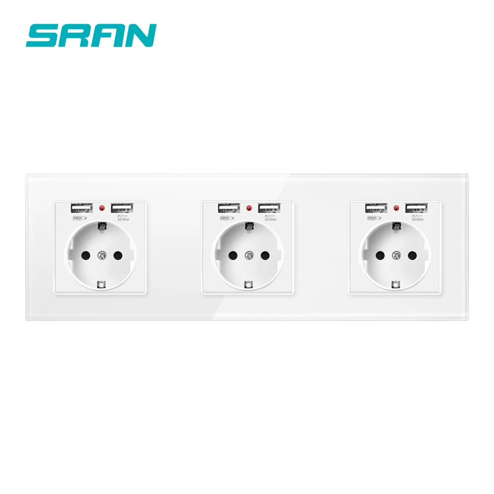 Настенный 16A ЕС Стандартный Мульти jack разъем питания розетка с usb док станция для