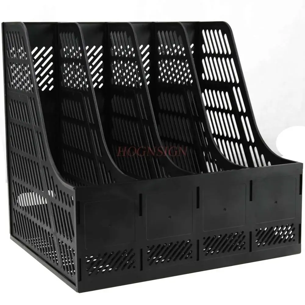 Large Data Rack File Column Four Grid File Boxes Hollowed Office Supplies File Rack