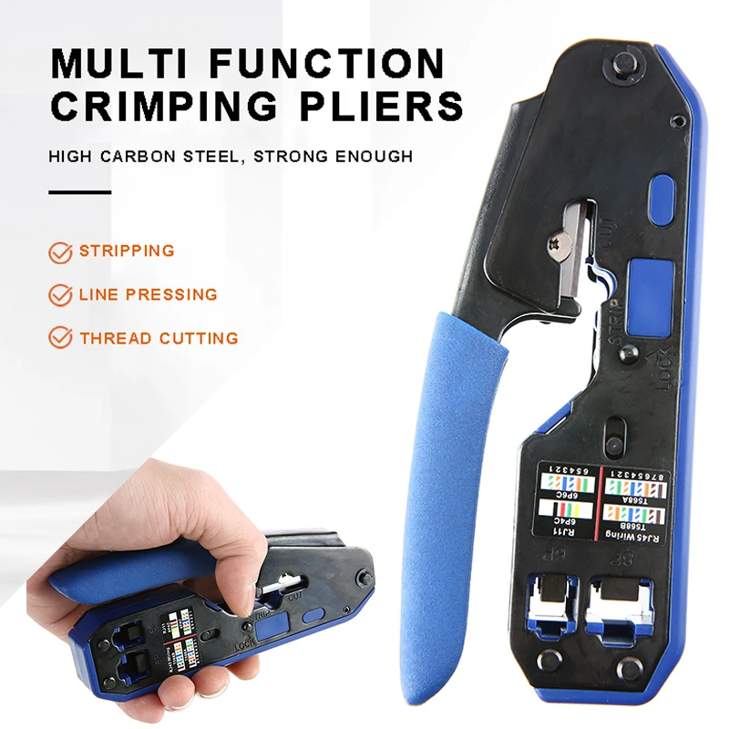 

High Quality Network Crimper Cable Crimping Tools Multi-functional RJ45 Crystal Head Cable Crimpers For Cat 6/Cat 5e/Cat 5