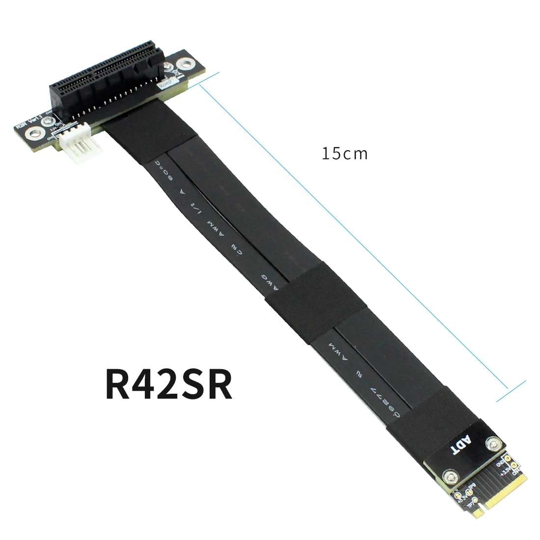 

R42SF/R42SL/R42SR PCIe x4 3.0 Extension Cable PCI Express 4x To M.2 NVMe M Key 2280 Riser Card Gen3.0 Extender Line 32G/bps