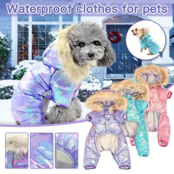

Autumn Winter Warm Pet clothes Colorful caped four-legged sweater Button pet clothes Pets Dog Warm Coat Jacket Clothing Jumpsuit