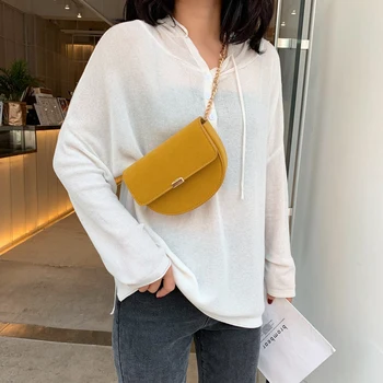 

Fanny Pack For Women PU Leather Crossbody Bags Chain Small Shoulder Messenger Bag Lady Handbags and Purses