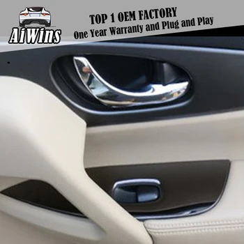 

4pcs ABS Chrome Interior Door Handle Armrest Cover For Nissan X-trail 2014 2015 Automobile Sticker Trim Car Styling Accessories