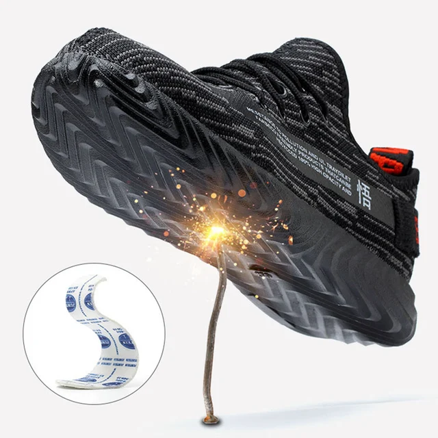 Men's Breathable Steel Toe Work Sneakers