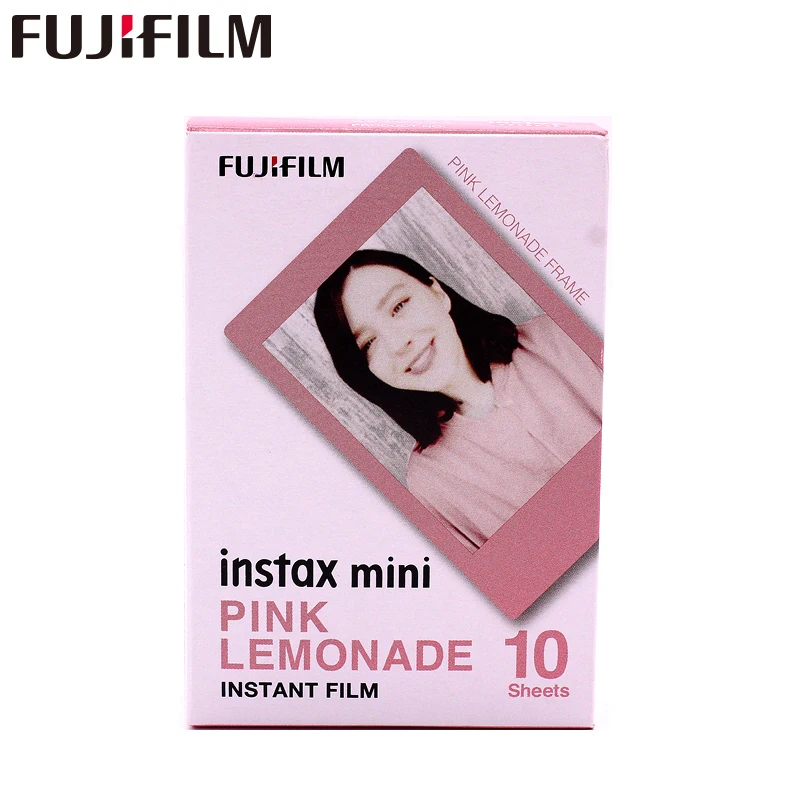 Pink frame Fujifilm 10 листов фильм монохромный Радуга макарун Микки Алиса для Fuji Instax Mini 7 8 9 50s 7s 90 25 поделиться SP-1 мгновенный - Цвет: Pink frame